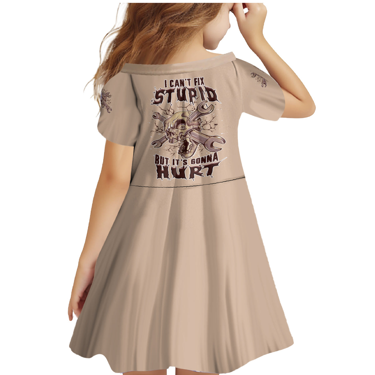 I Can Fix Stupid But It's Gonna Hurt Family Matching Mermaid Dress and Hawaiian Shirt - Wonder Print Shop