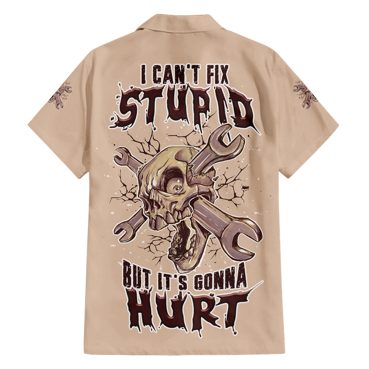 I Can Fix Stupid But It's Gonna Hurt Family Matching Off Shoulder Maxi Dress and Hawaiian Shirt - Wonder Print Shop