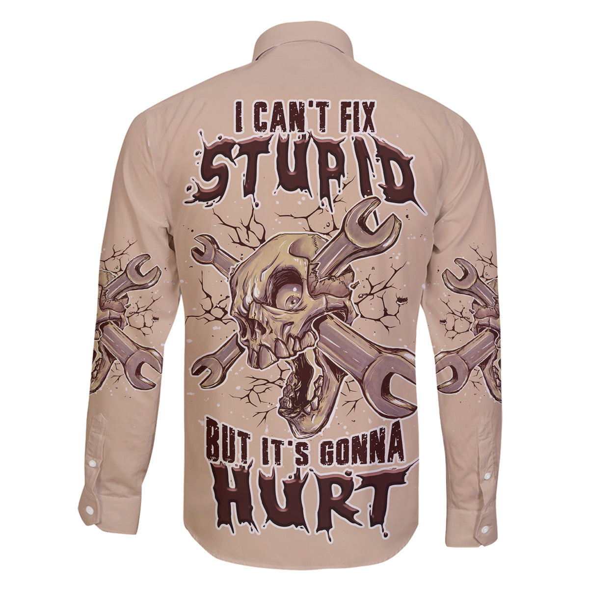 I Can Fix Stupid But It's Gonna Hurt Family Matching Puletasi Dress and Hawaiian Shirt - Wonder Print Shop