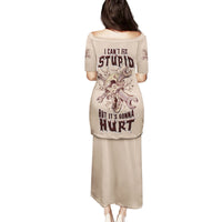 I Can Fix Stupid But It's Gonna Hurt Family Matching Puletasi Dress and Hawaiian Shirt - Wonder Print Shop