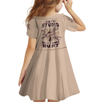 I Can Fix Stupid But It's Gonna Hurt Family Matching Short Sleeve Bodycon Dress and Hawaiian Shirt - Wonder Print Shop