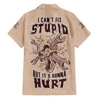 I Can Fix Stupid But It's Gonna Hurt Family Matching Short Sleeve Bodycon Dress and Hawaiian Shirt - Wonder Print Shop