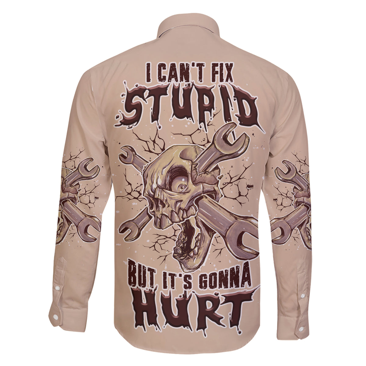 I Can Fix Stupid But It's Gonna Hurt Family Matching Short Sleeve Bodycon Dress and Hawaiian Shirt - Wonder Print Shop
