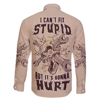 I Can Fix Stupid But It's Gonna Hurt Family Matching Short Sleeve Bodycon Dress and Hawaiian Shirt - Wonder Print Shop