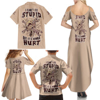I Can Fix Stupid But It's Gonna Hurt Family Matching Summer Maxi Dress and Hawaiian Shirt - Wonder Print Shop