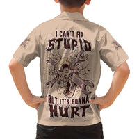 I Can Fix Stupid But It's Gonna Hurt Kid Hawaiian Shirt - Wonder Print Shop