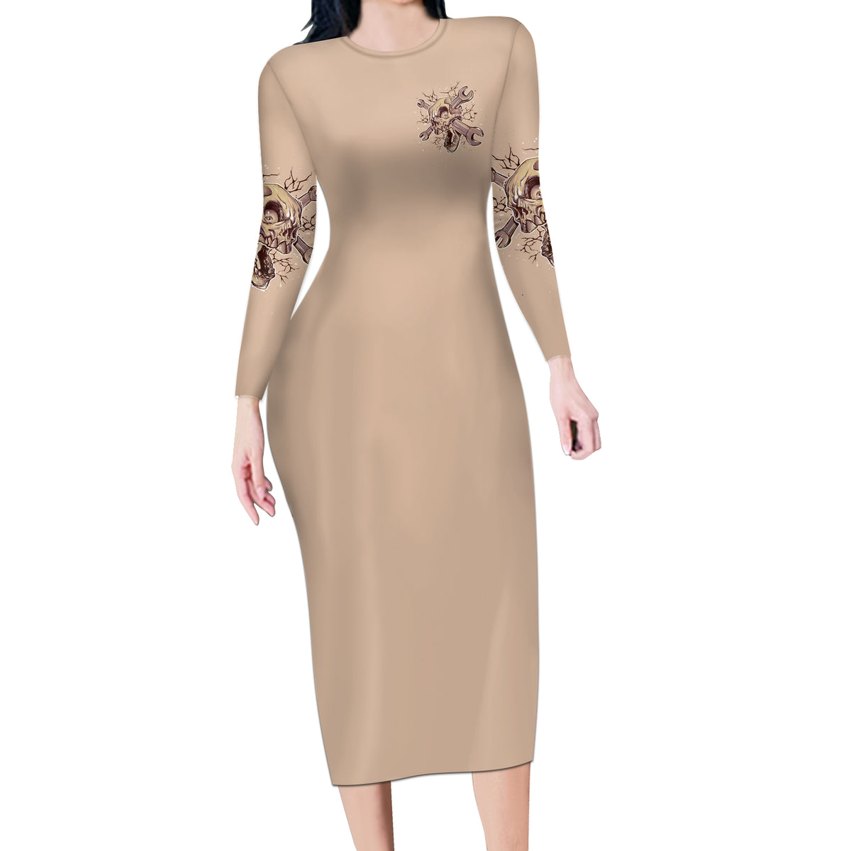 I Can Fix Stupid But It's Gonna Hurt Long Sleeve Bodycon Dress - Wonder Print Shop