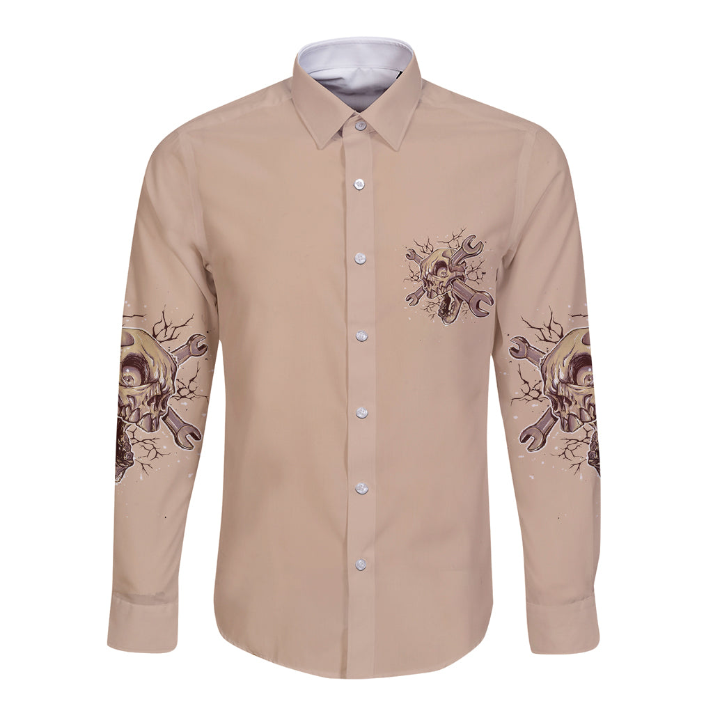 I Can Fix Stupid But It's Gonna Hurt Long Sleeve Button Shirt - Wonder Print Shop