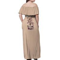 I Can Fix Stupid But It's Gonna Hurt Off Shoulder Maxi Dress - Wonder Print Shop