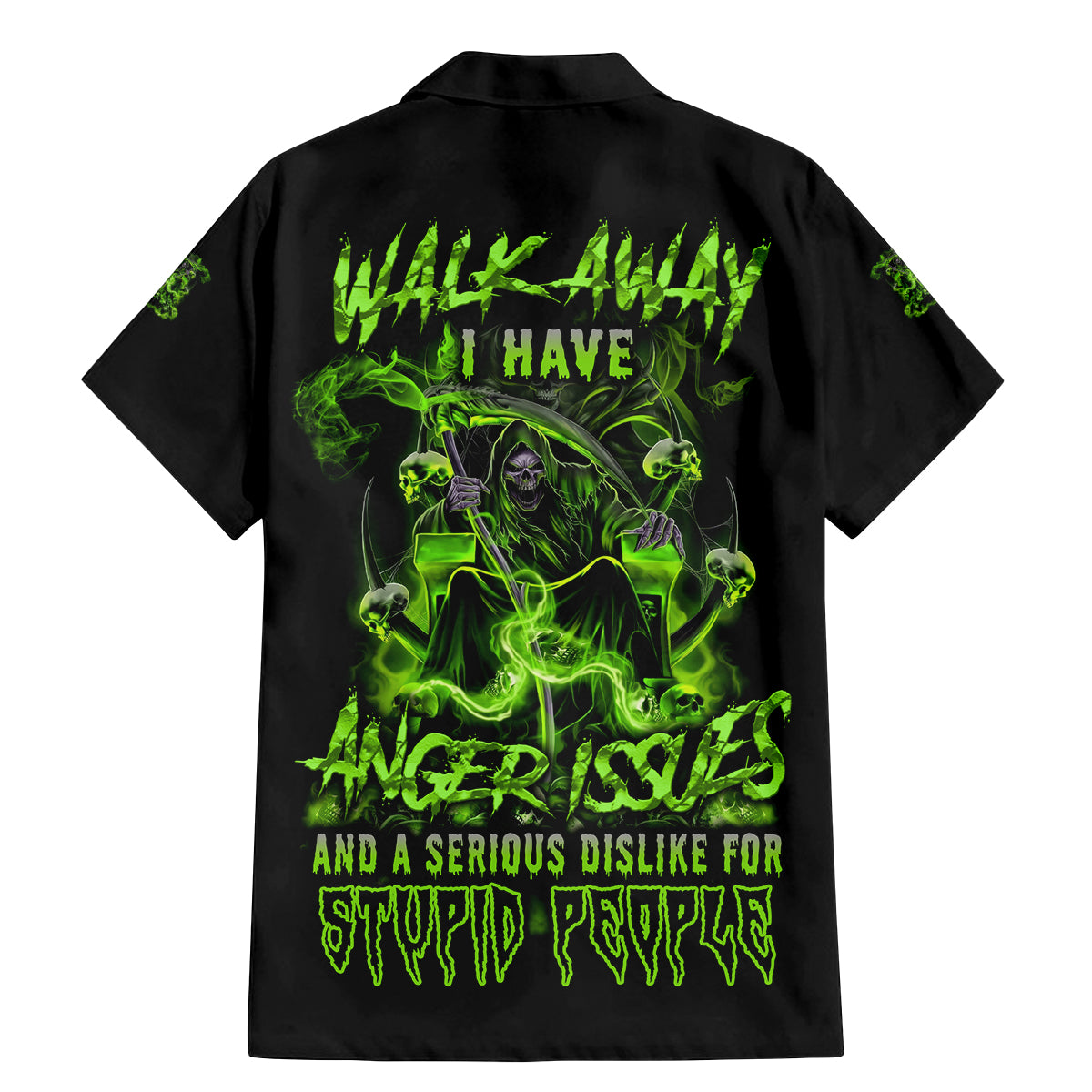 Walk Away I Have Anger Issues Family Matching Mermaid Dress and Hawaiian Shirt - Wonder Print Shop