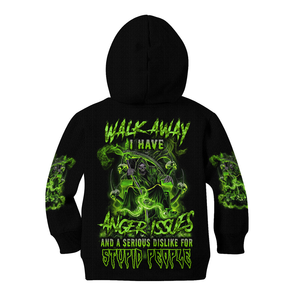 Walk Away I Have Anger Issues Kid Hoodie - Wonder Print Shop