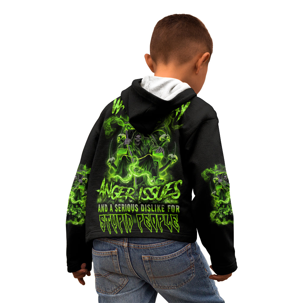 Walk Away I Have Anger Issues Kid Hoodie - Wonder Print Shop