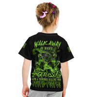 Walk Away I Have Anger Issues Kid T Shirt - Wonder Print Shop