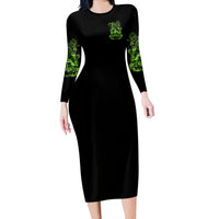 Walk Away I Have Anger Issues Long Sleeve Bodycon Dress - Wonder Print Shop