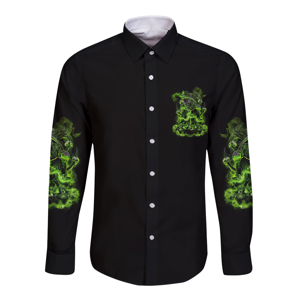 Walk Away I Have Anger Issues Long Sleeve Button Shirt - Wonder Print Shop