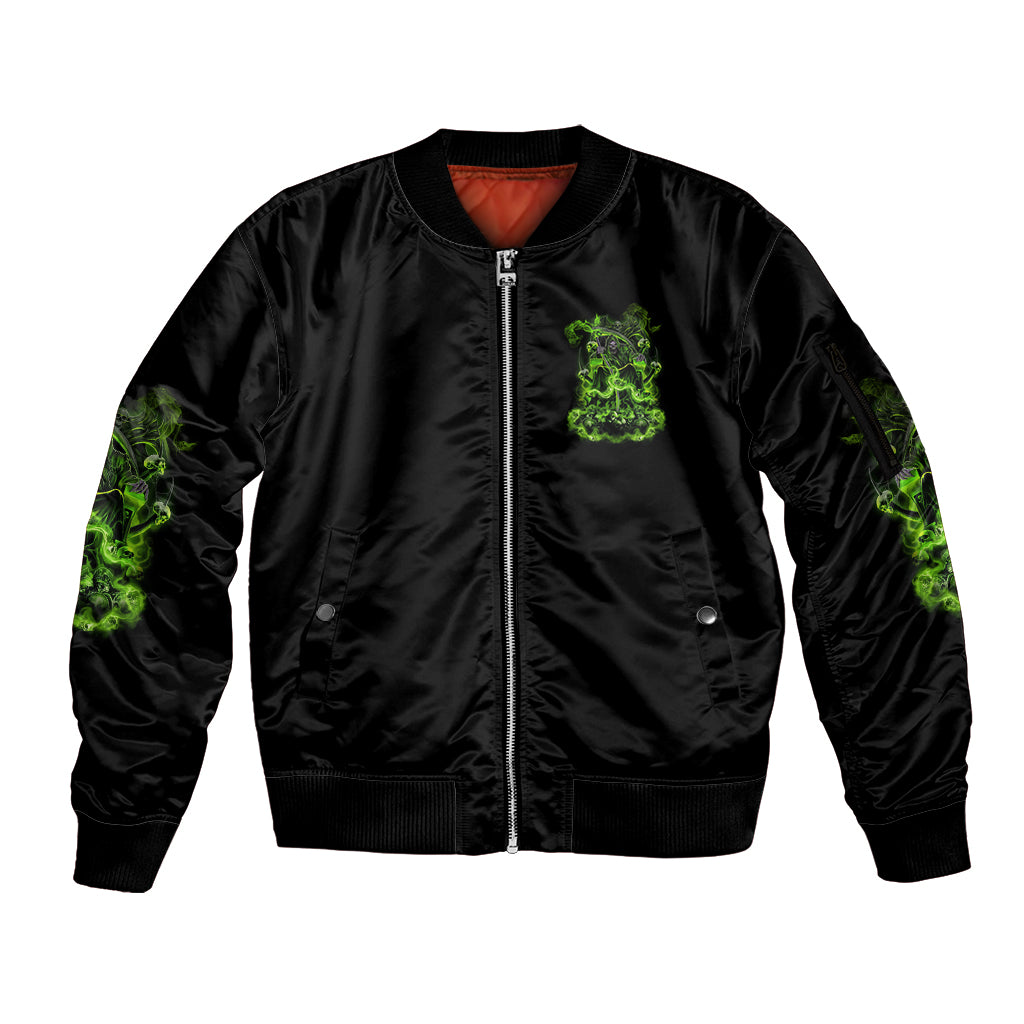 Walk Away I Have Anger Issues Sleeve Zip Bomber Jacket - Wonder Print Shop