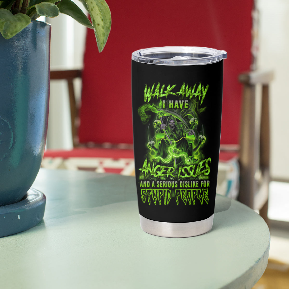 Walk Away I Have Anger Issues Tumbler Cup - Wonder Print Shop