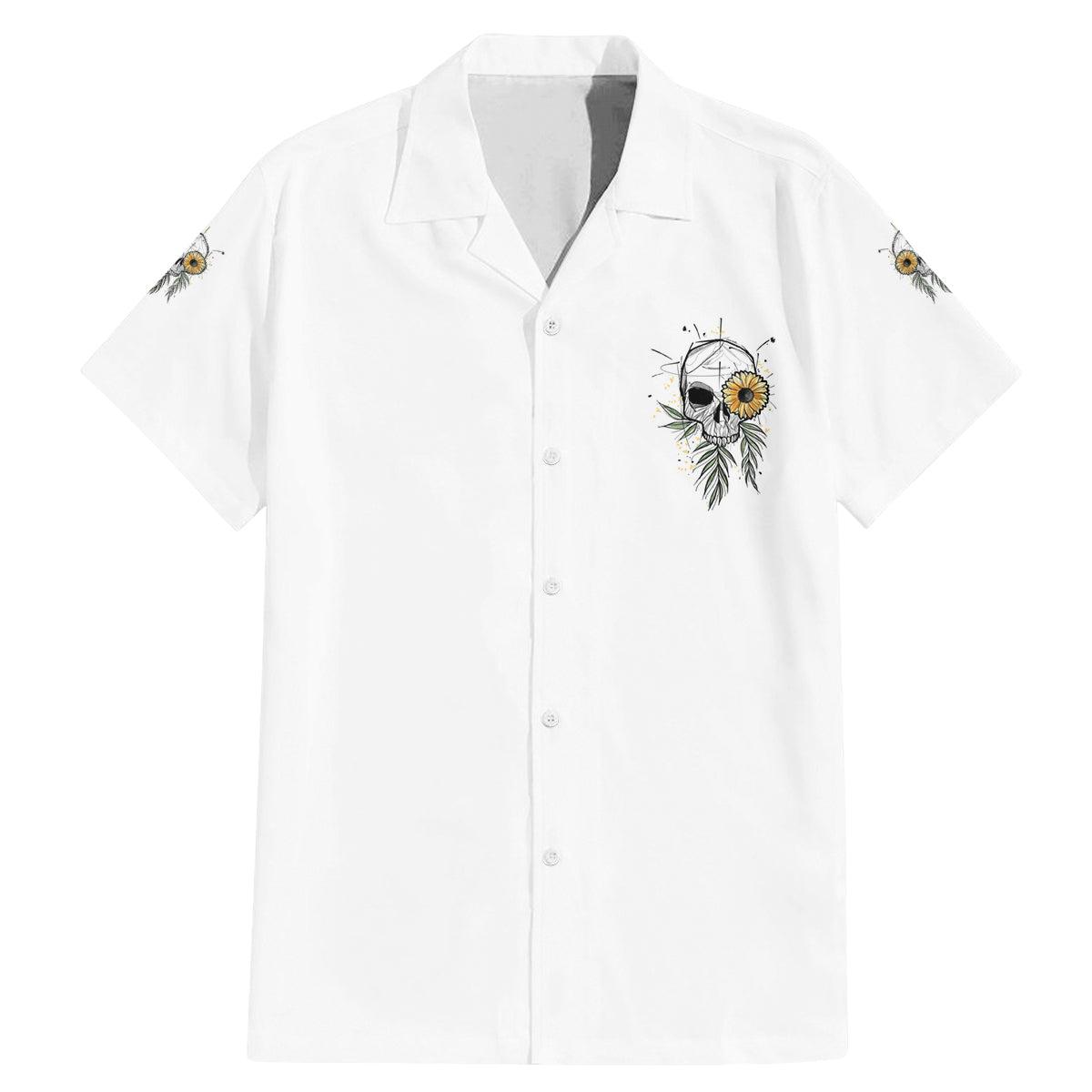 She Is Sunshine Skull Sunflower Family Matching Mermaid Dress and Hawaiian Shirt - Wonder Print Shop