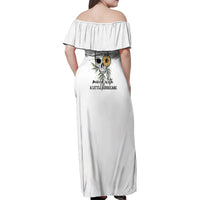 She Is Sunshine Skull Sunflower Family Matching Off Shoulder Maxi Dress and Hawaiian Shirt - Wonder Print Shop