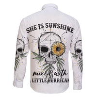 She Is Sunshine Skull Sunflower Family Matching Short Sleeve Bodycon Dress and Hawaiian Shirt - Wonder Print Shop