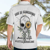 She Is Sunshine Skull Sunflower Hawaiian Shirt - Wonder Print Shop