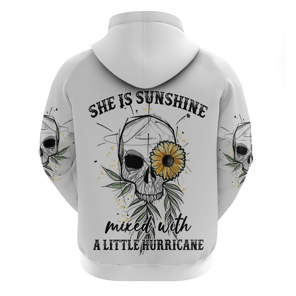 She Is Sunshine Skull Sunflower Hoodie - Wonder Print Shop