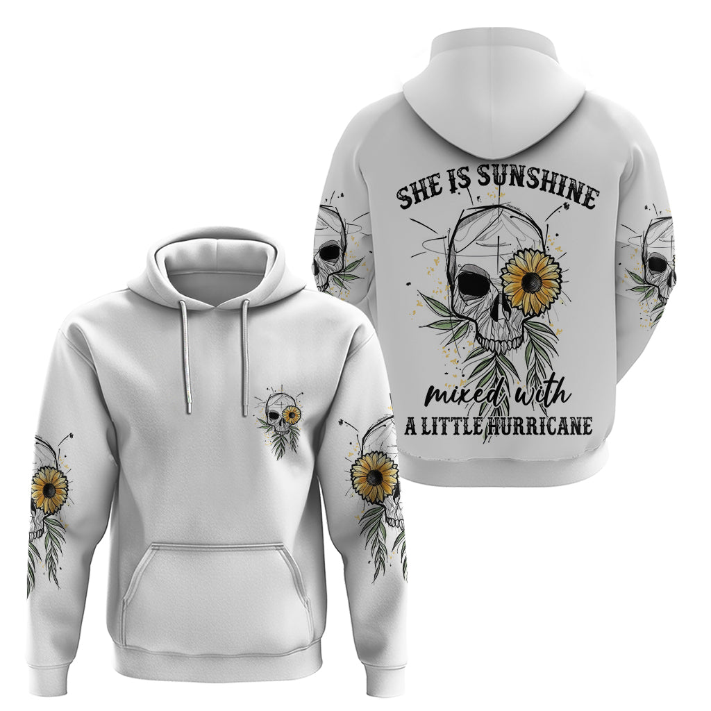She Is Sunshine Skull Sunflower Hoodie - Wonder Print Shop