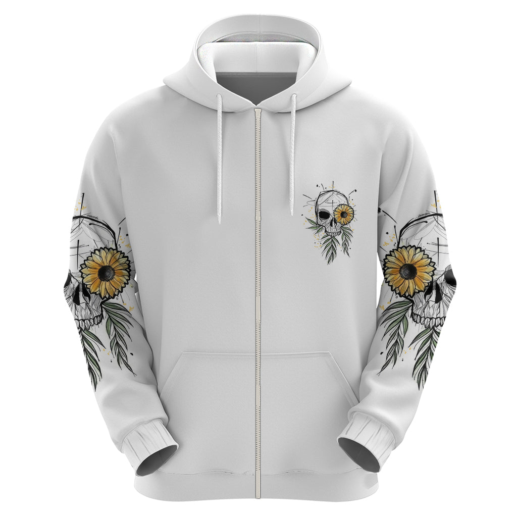 She Is Sunshine Skull Sunflower Hoodie - Wonder Print Shop