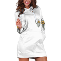 She Is Sunshine Skull Sunflower Hoodie Dress - Wonder Print Shop