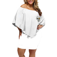 She Is Sunshine Skull Sunflower Off Shoulder Short Dress - Wonder Print Shop