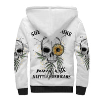 She Is Sunshine Skull Sunflower Sherpa Hoodie - Wonder Print Shop
