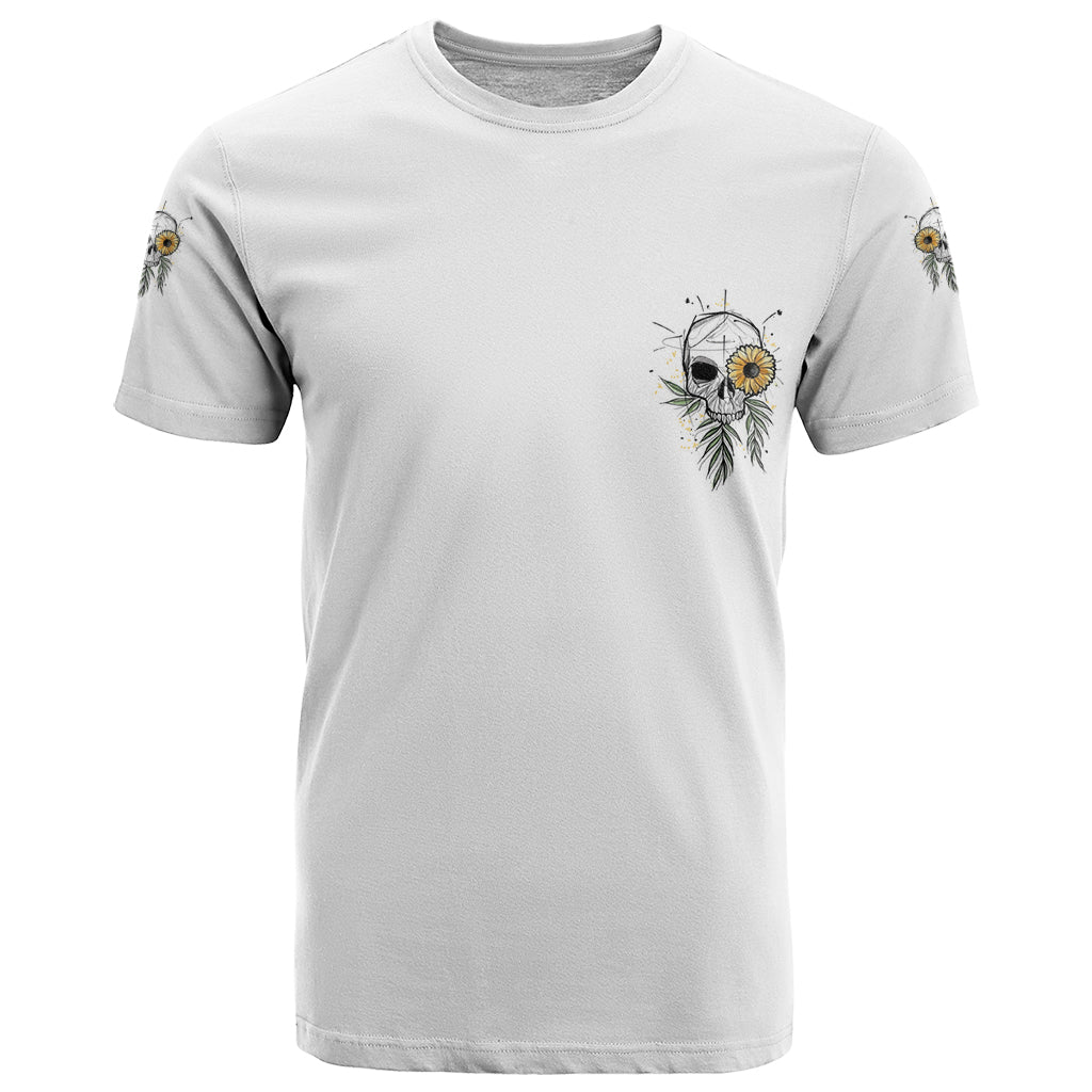 She Is Sunshine Skull Sunflower T Shirt - Wonder Print Shop