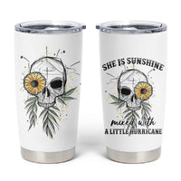 She Is Sunshine Skull Sunflower Tumbler Cup - Wonder Print Shop