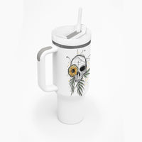 She Is Sunshine Skull Sunflower Tumbler With Handle - Wonder Print Shop