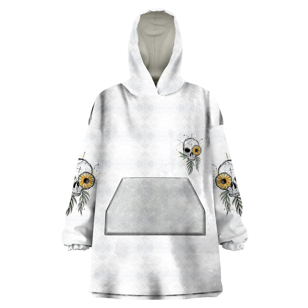 She Is Sunshine Skull Sunflower Wearable Blanket Hoodie - Wonder Print Shop