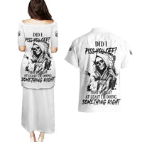 Did I Piss You Off Skull Reaper Couples Matching Puletasi Dress and Hawaiian Shirt - Wonder Print Shop