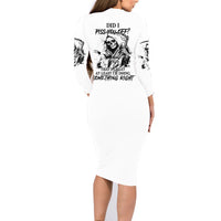 Did I Piss You Off Skull Reaper Family Matching Long Sleeve Bodycon Dress and Hawaiian Shirt - Wonder Print Shop