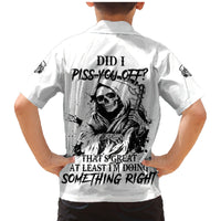 Did I Piss You Off Skull Reaper Family Matching Mermaid Dress and Hawaiian Shirt - Wonder Print Shop