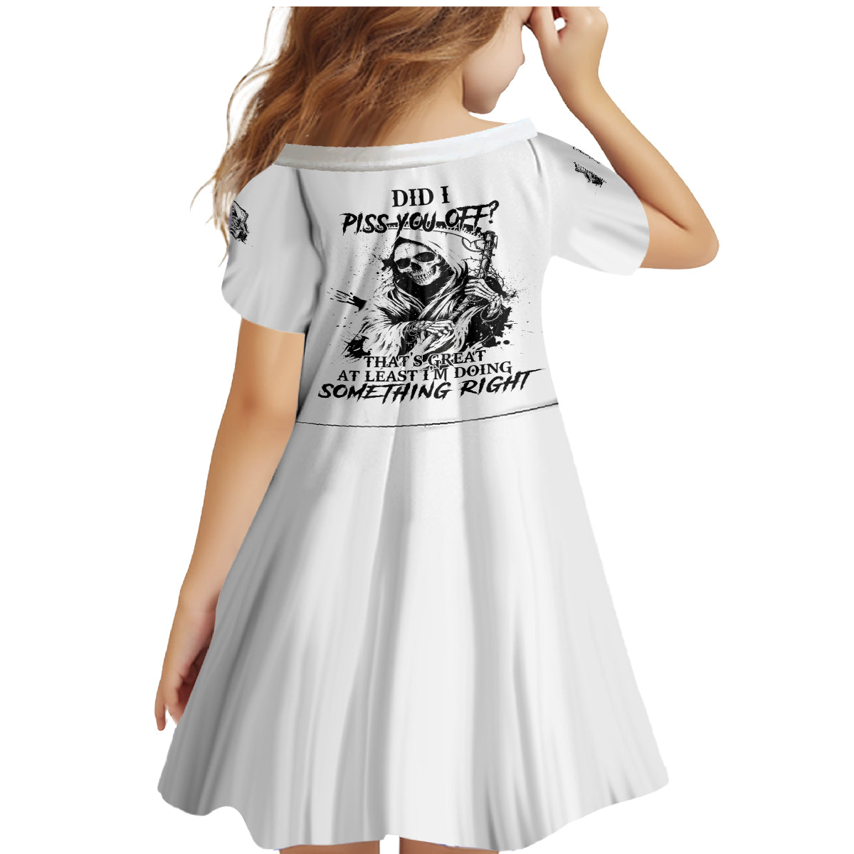 Did I Piss You Off Skull Reaper Family Matching Mermaid Dress and Hawaiian Shirt - Wonder Print Shop