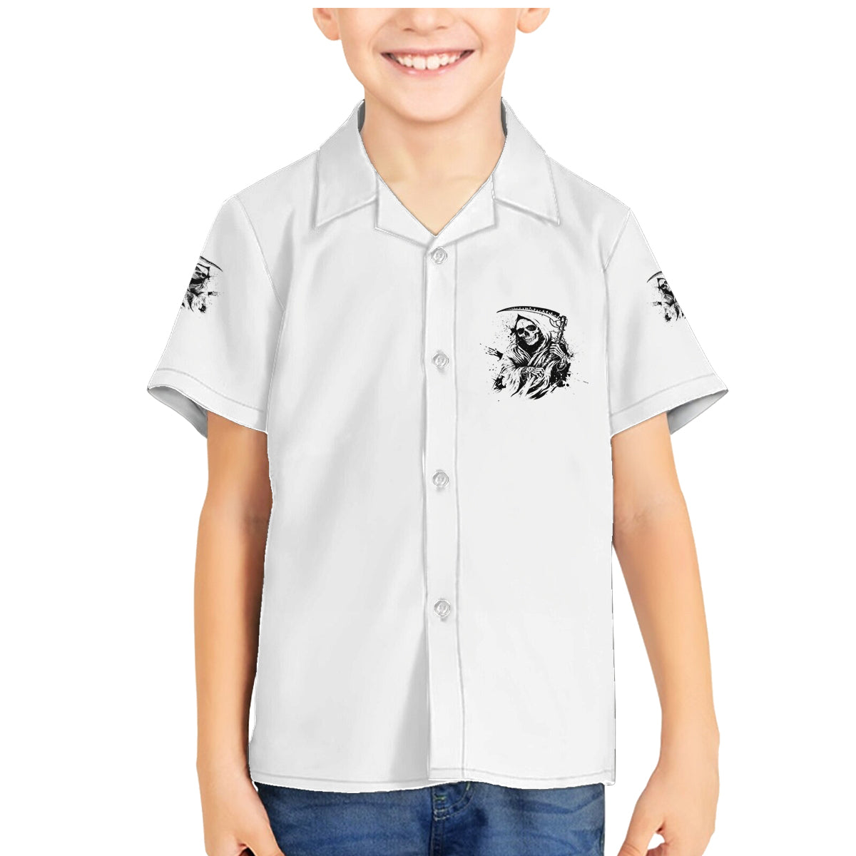 Did I Piss You Off Skull Reaper Family Matching Mermaid Dress and Hawaiian Shirt - Wonder Print Shop