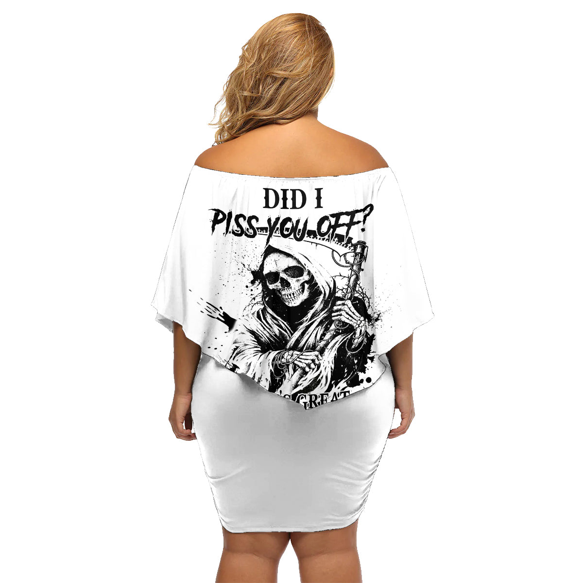 Did I Piss You Off Skull Reaper Family Matching Off Shoulder Short Dress and Hawaiian Shirt - Wonder Print Shop
