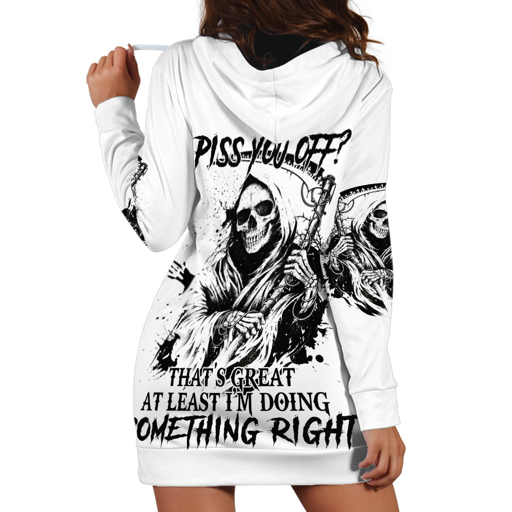 Did I Piss You Off Skull Reaper Hoodie Dress - Wonder Print Shop