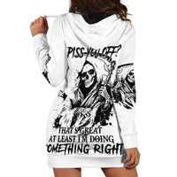 Did I Piss You Off Skull Reaper Hoodie Dress - Wonder Print Shop
