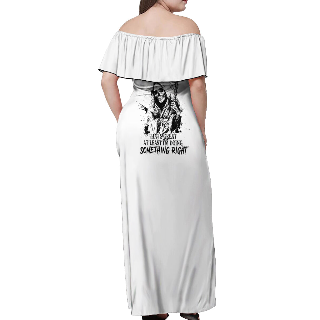 Did I Piss You Off Skull Reaper Off Shoulder Maxi Dress - Wonder Print Shop