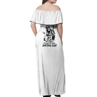 Did I Piss You Off Skull Reaper Off Shoulder Maxi Dress - Wonder Print Shop