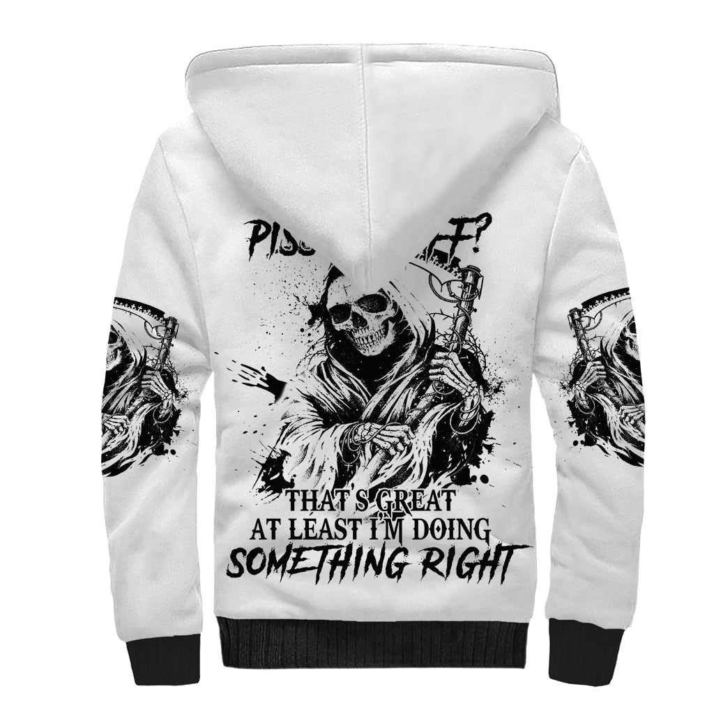 Did I Piss You Off Skull Reaper Sherpa Hoodie - Wonder Print Shop