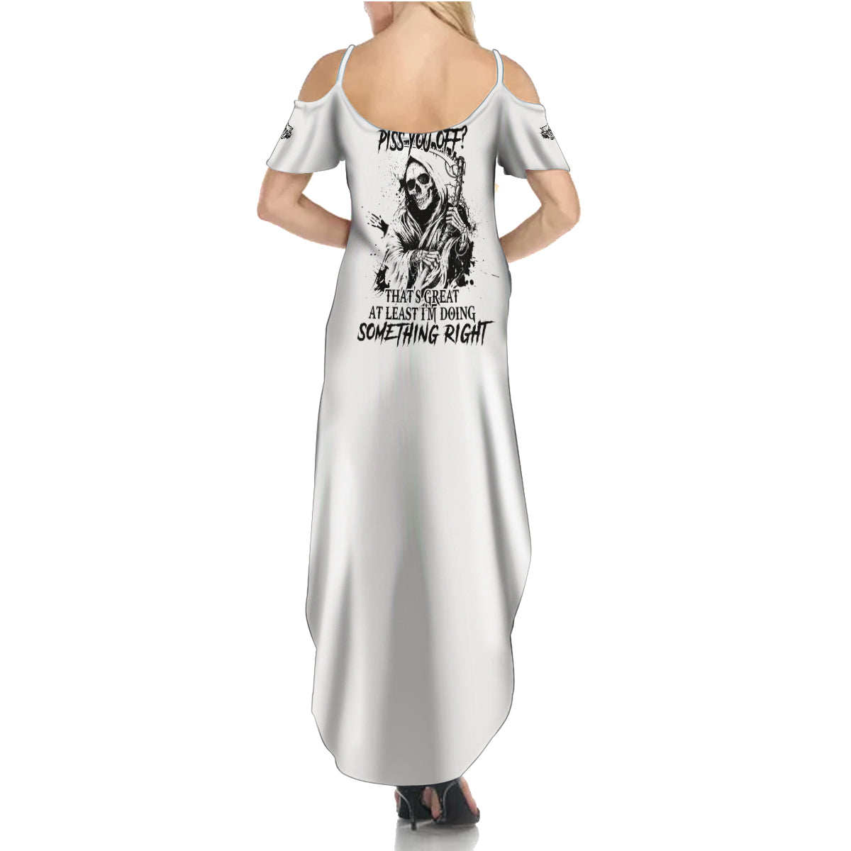 Did I Piss You Off Skull Reaper Summer Maxi Dress - Wonder Print Shop
