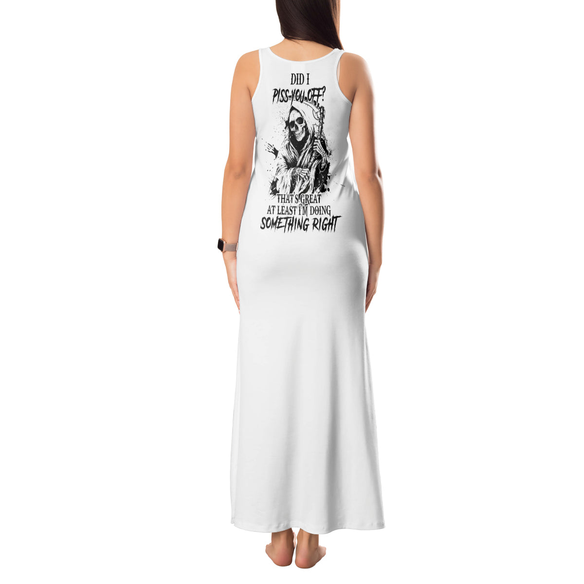 Did I Piss You Off Skull Reaper Tank Maxi Dress - Wonder Print Shop