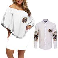 I Don't Have An Attitude Problem Couples Matching Off Shoulder Short Dress and Long Sleeve Button Shirt - Wonder Print Shop