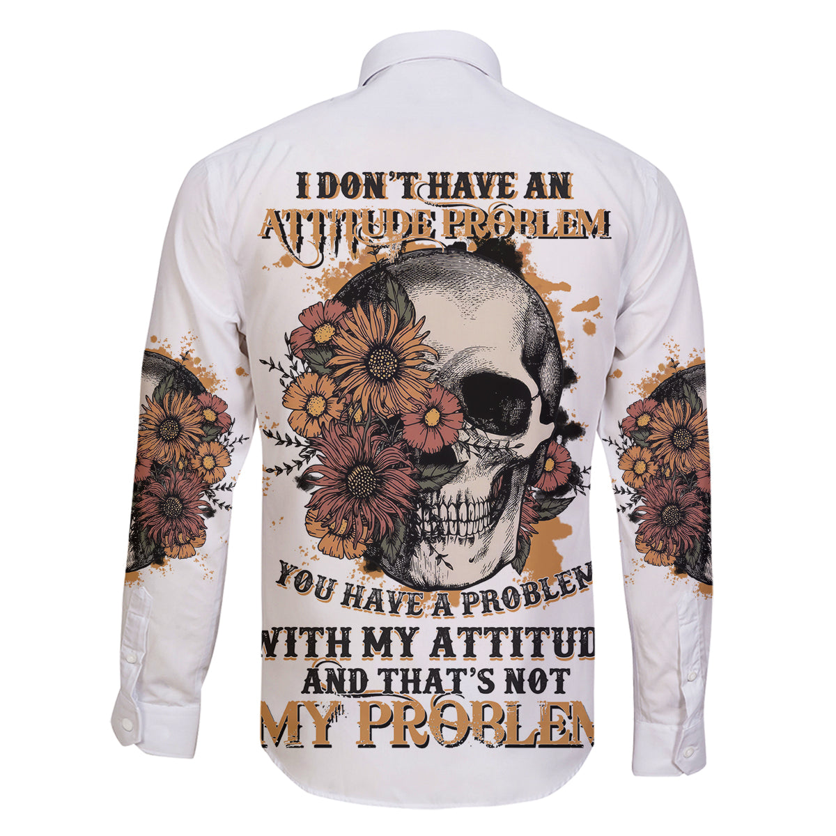 I Don't Have An Attitude Problem Family Matching Off Shoulder Short Dress and Hawaiian Shirt - Wonder Print Shop